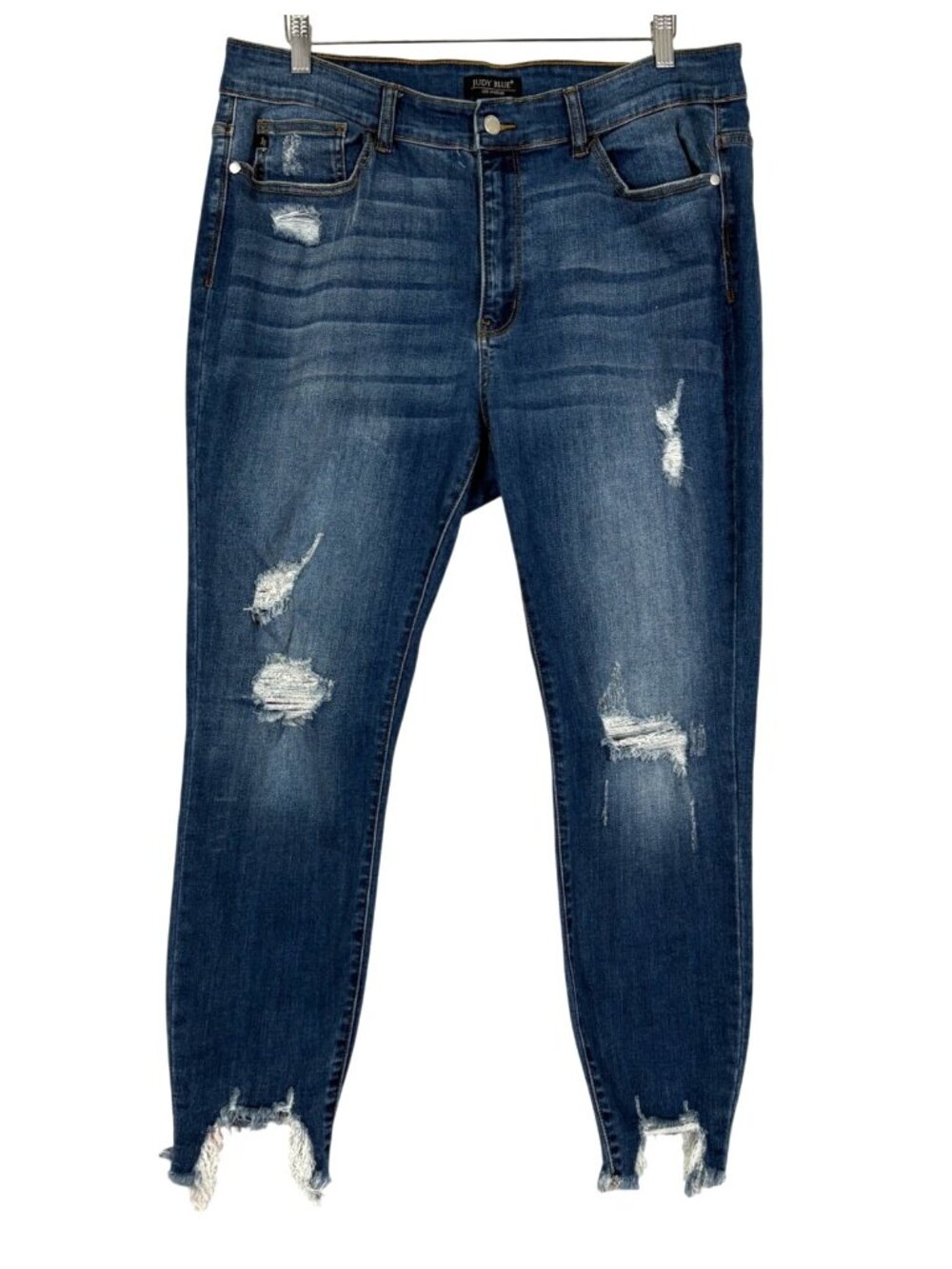 Judy Blue Cropped Fit Distressed Jeans Size 16W - Picture 2 of 9
